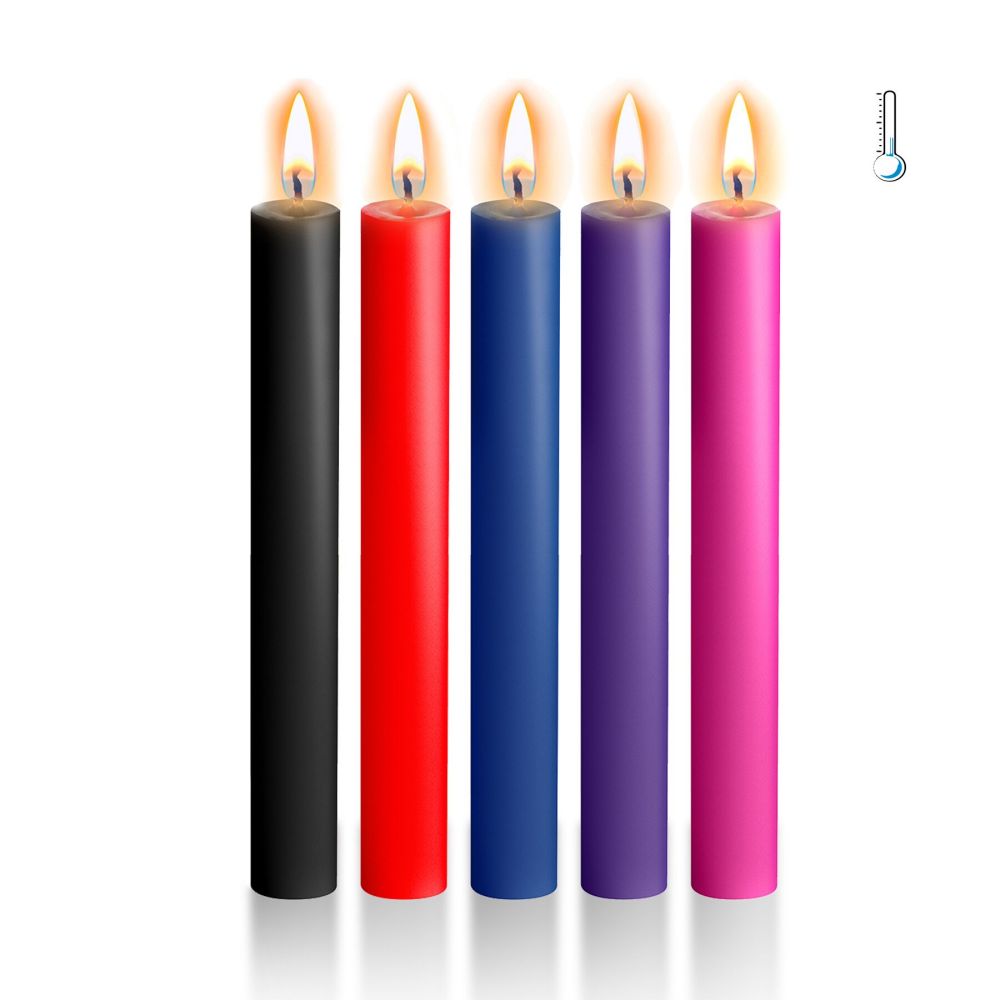 фото Набір воскових свічок Art of Sex Thin 16 см (5 шт), низькотемпературні, тонкі