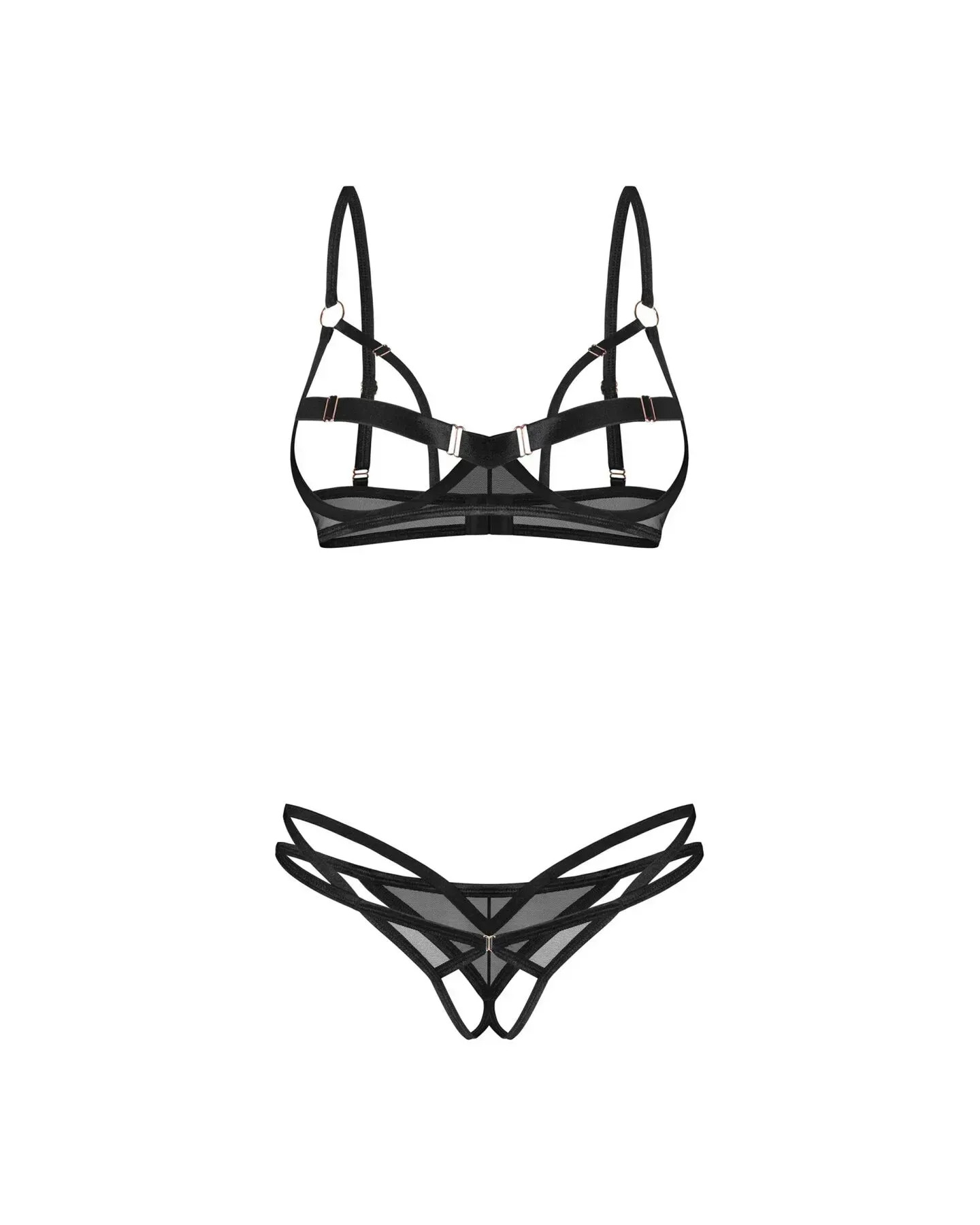 фото Комплект  Obsessive Euridia 2-pcs crotchless set XS/S