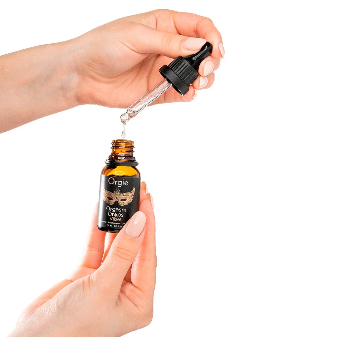 фото Краплі для клітора Orgie Orgasm Drops Vibe!, 15 мл, тепло-холод