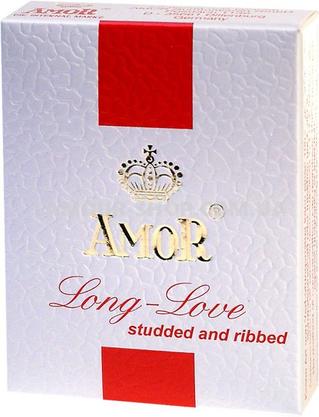 фото Презервативы  Amor Long Love Ribbed & Studded, 3 шт.
