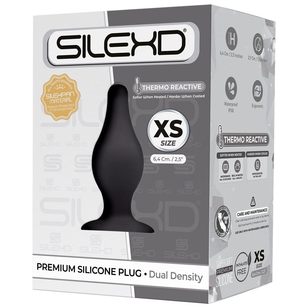 фото Анальна пробка SilexD (Model 2 size XS) силікон+Silexpan, діаметр 2,9 см