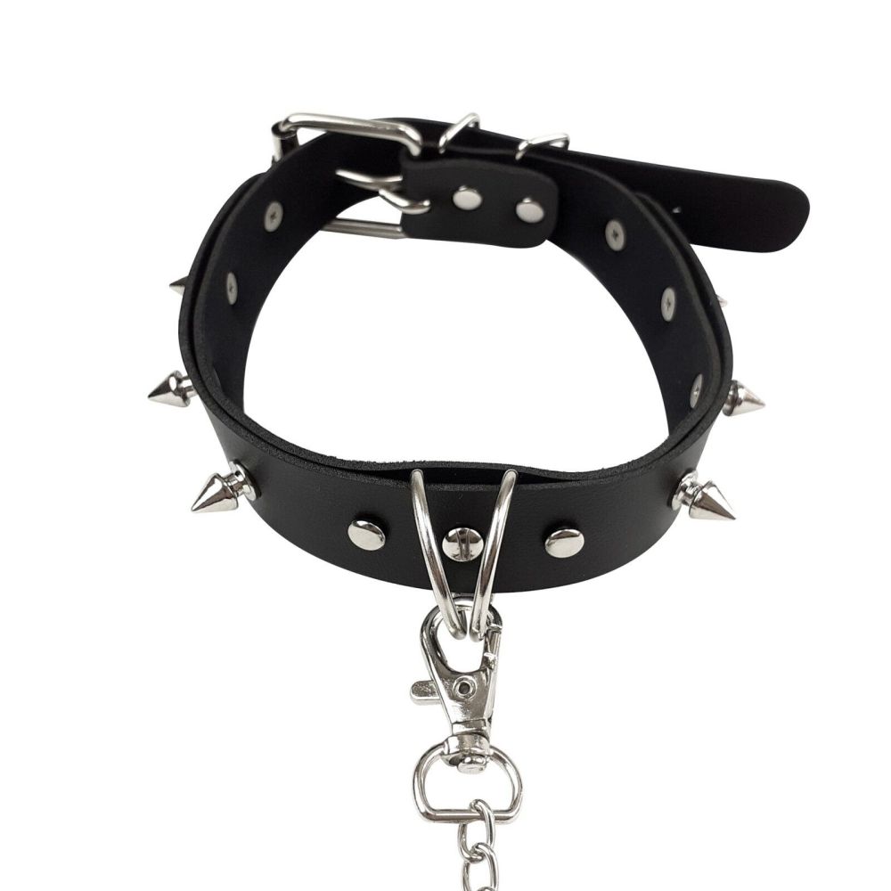 фото Ошейник с шипами и поводком Art of Sex - Collar Spikes and Leash