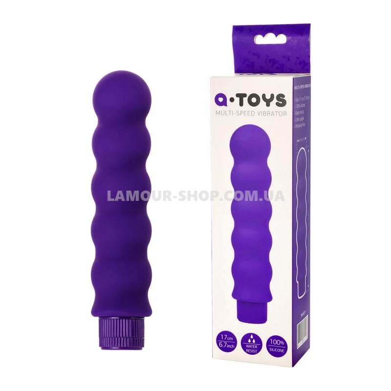фото Вібратор Toyfa A-Toys, силікон, фіолетовий, 17 см