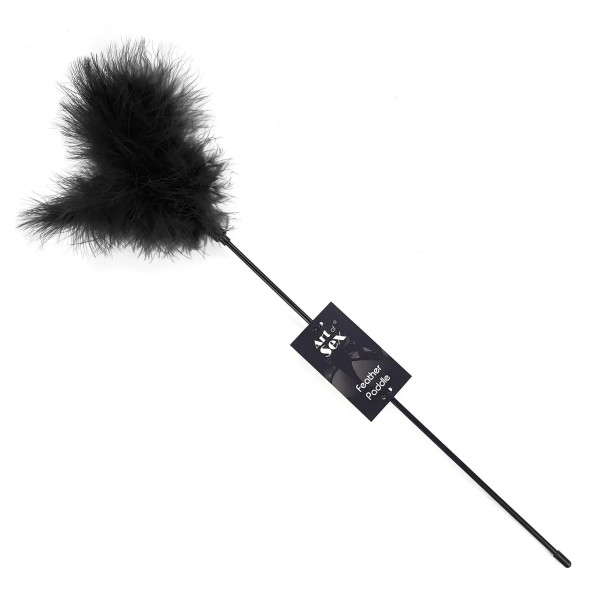 Лоскітка  з пером індика Art of Sex – Feather Paddle, чорна