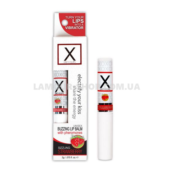фото Стимулирующий бальзам для губ унисекс Sensuva - X on the Lips Strawberry