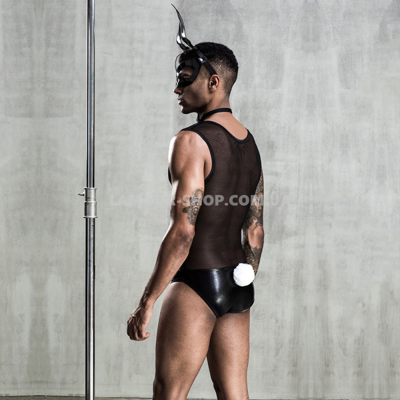 JSY Sexy Lingerie Еротичний чоловічий костюм Зайка Джонні з маскою фото фото Еротичний чоловічий костюм Зайка Джонні з маскою