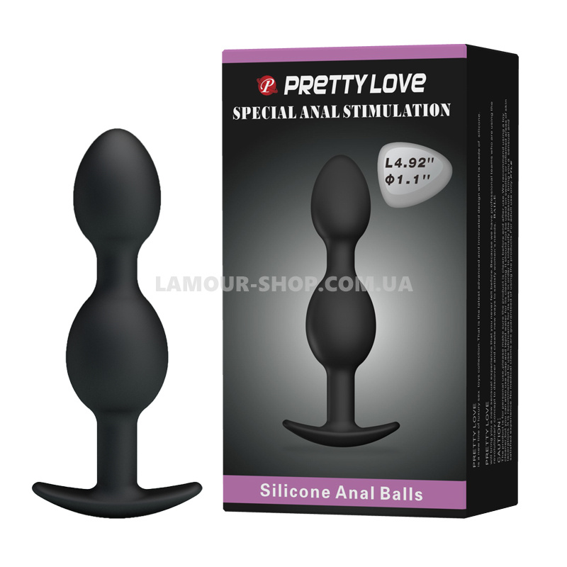 фото Анальная пробка Pretty Love silicone Anal balls Black