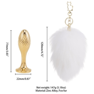 фото Анальна пробка  Кролячий хвіст LOCKINK SEVANDA White Bunny-Tail Anal Pear-sha