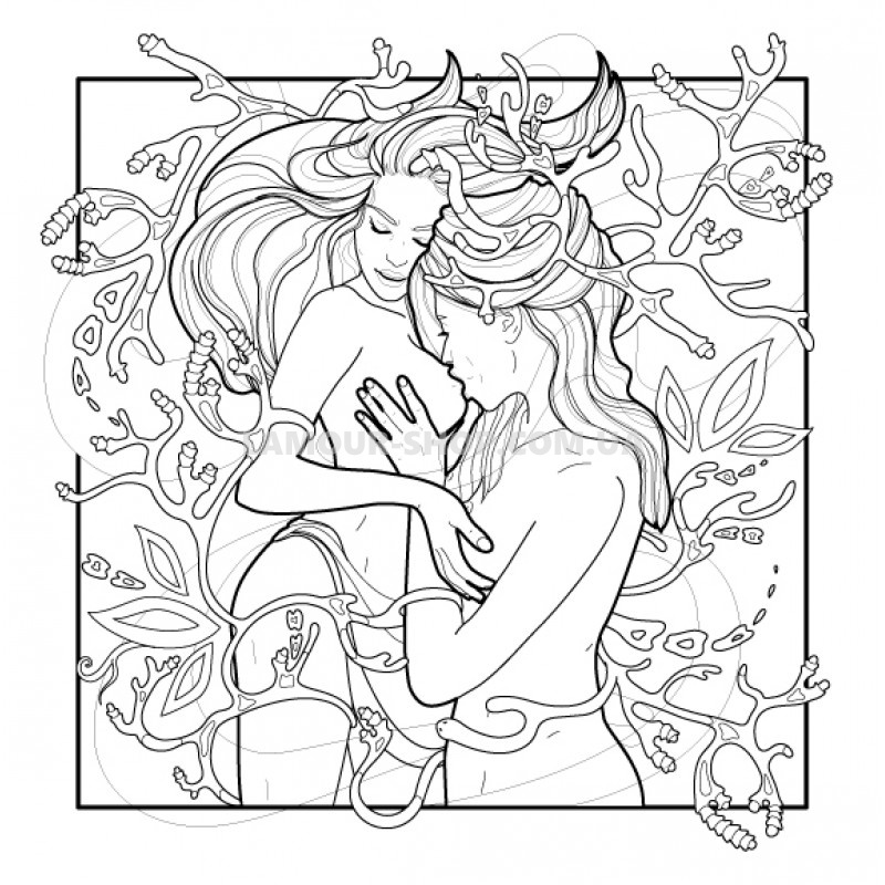 фото Раскраска для взрослых Only girls