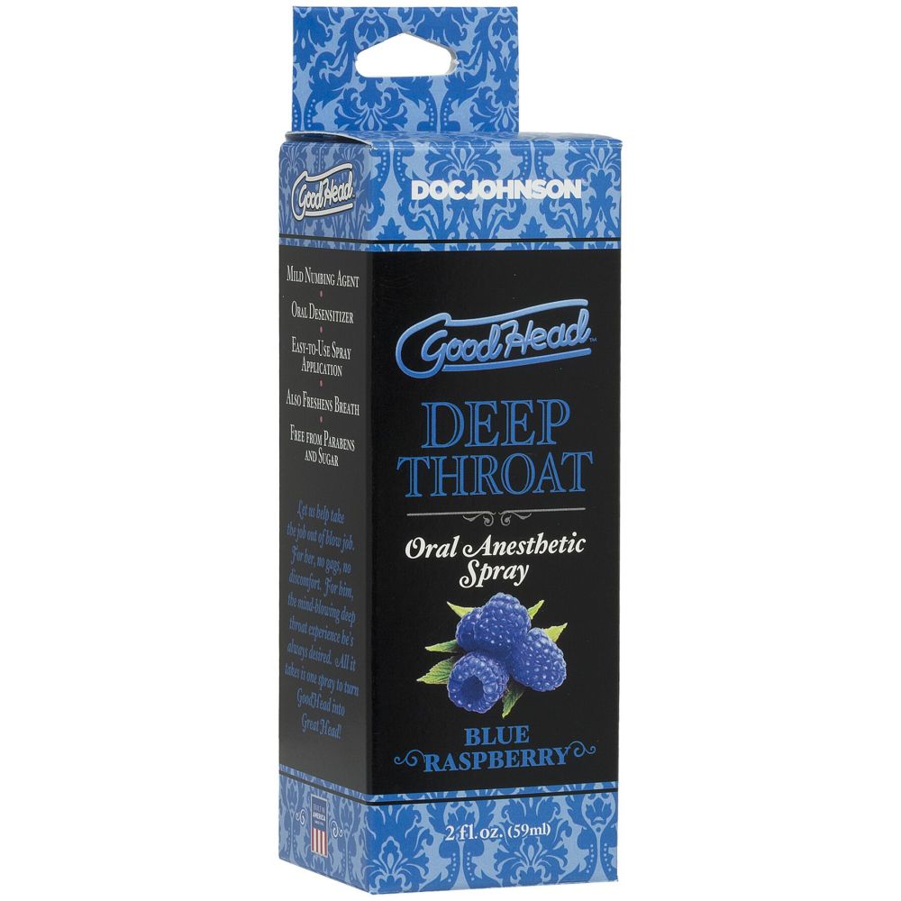 фото Спрей для минета Doc Johnson GoodHead DeepThroat Spray – Blue Raspberry 59 мл