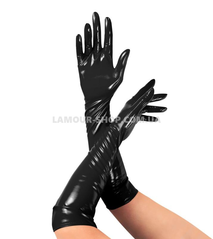 фото Вінілові рукавички Art of Sex - Lora, розмір S, колір Чорний