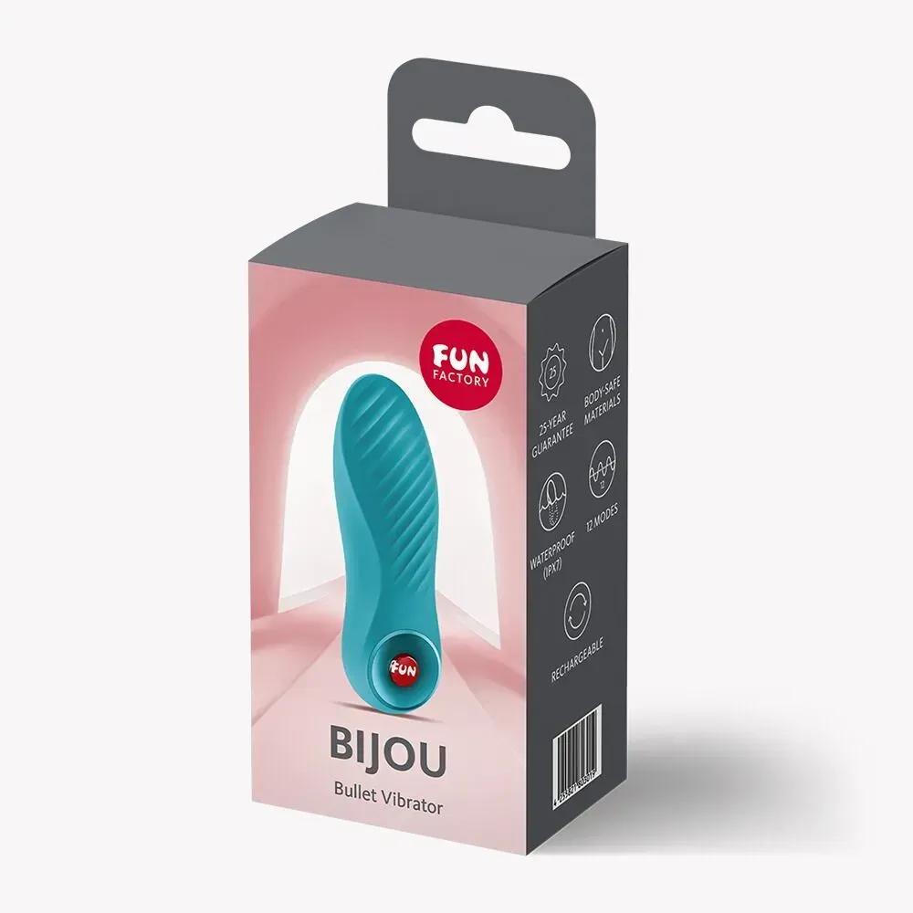 фото Вібратор Fun Factory Bijou Aquamarine, 12 режимів вібрації