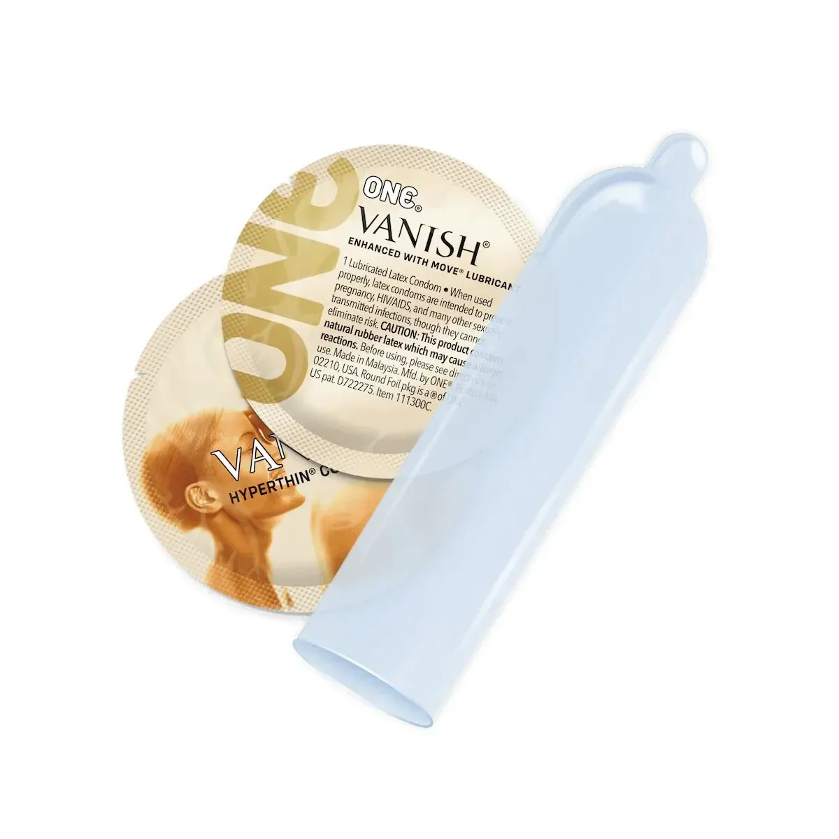 фото Презервативи ONE Vanish Hyperthin, 12 шт, ультратонкі, зі змазкою