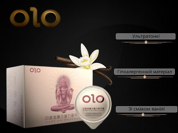 фото Презерватив OLO  Gold Budda 1шт