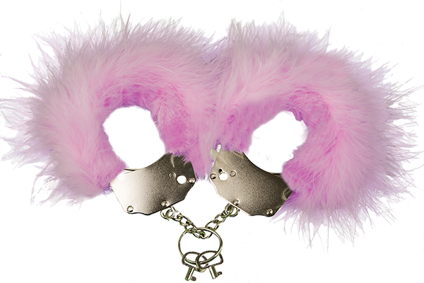 Наручники металл с роз отделкой Adrien Lastic Handcuffs Pink