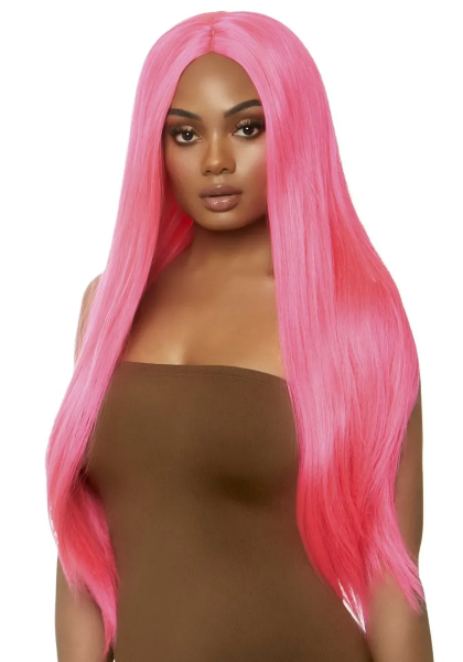 Перука  Leg Avenue 33″ Long straight center part wig neon pink
