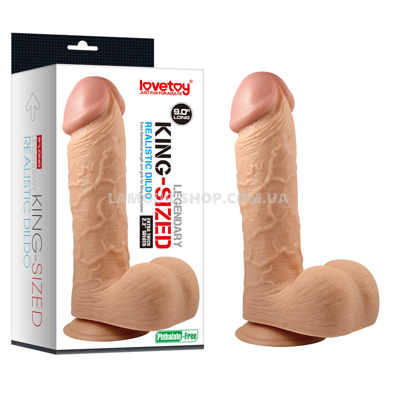 фото Фалоімітатор з мошонкою Legendary King Sized Realistic Dildo 9 "