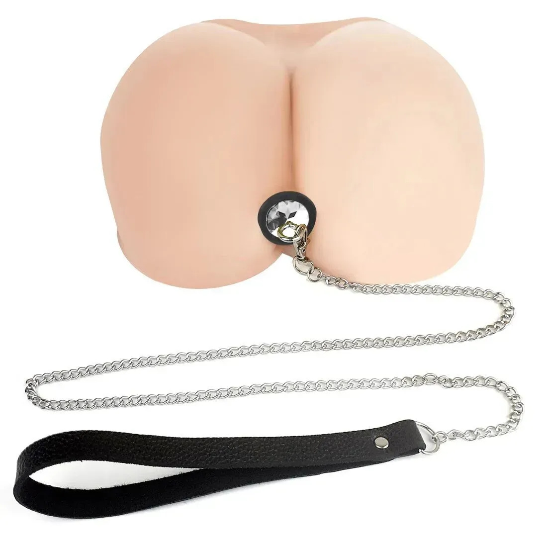 фото Анальна пробка  Art of Sex Metal Anal Plug with Leash size S з повідцем Bla