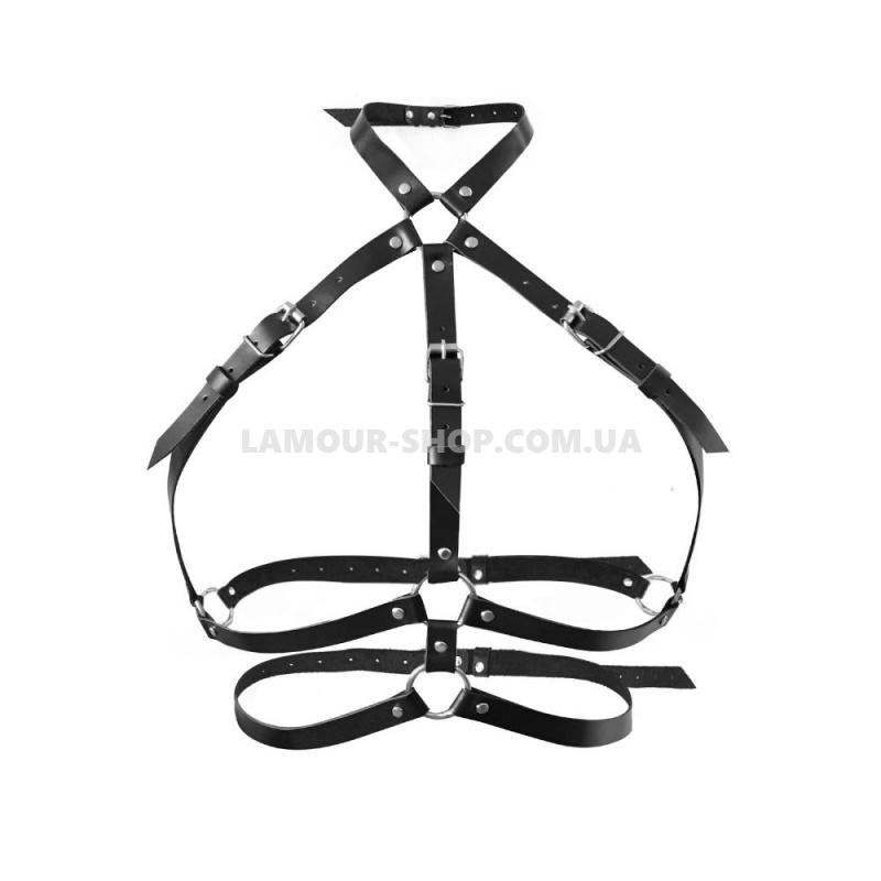 Портупея  Art of Sex - Mirra, натуральна шкіра, розмір XS-2XL, колір чорний фото фото Портупея  Art of Sex - Mirra, натуральна шкіра, розмір XS-2XL, колір чорний