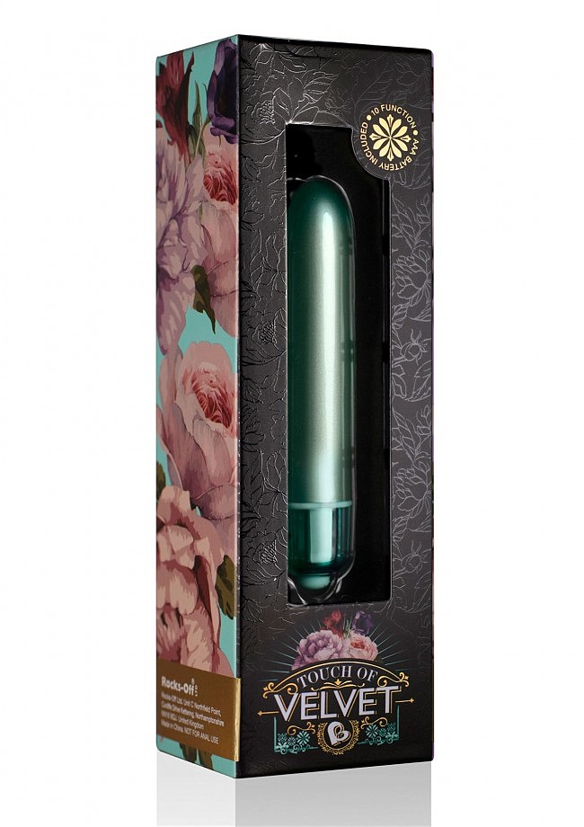 фото Вибратор Rocks Off RO-90mm Touch of Velvet Peacock Petals