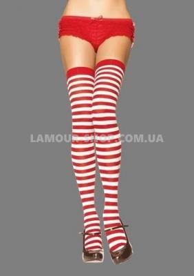 Панчохи в смужку, червоно-білі