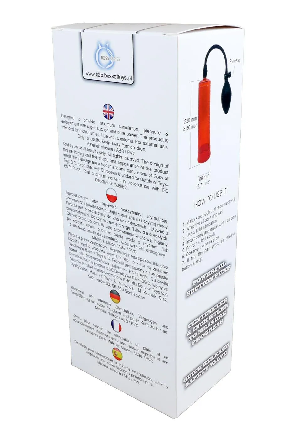 фото Вакуумна помпа Boss Series: Power pump - Red