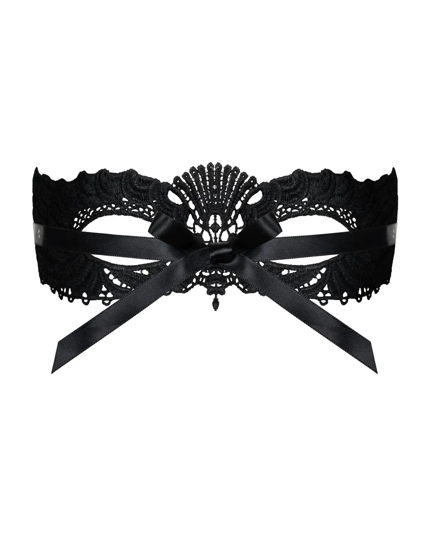 фото Мереживна маска Obsessive A700 mask, єдиний розмір, чорна