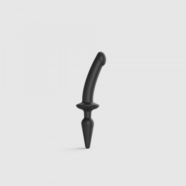 Анальна пробка ділдо 2в1 Strap-On-Me SWITCH PLUG-IN DILDO Black S