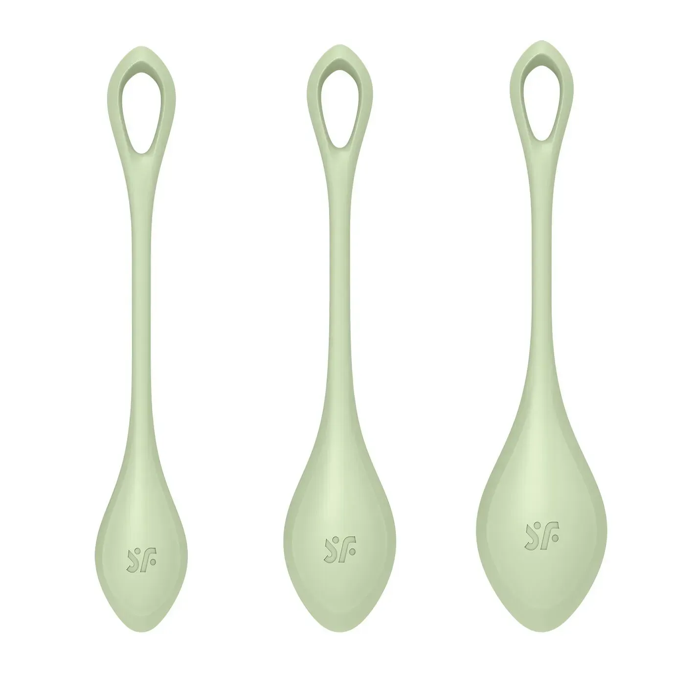 фото Набір йоні намистин Satisfyer Yoni Power 2 Light Green, диаметр 2-2,5-3см