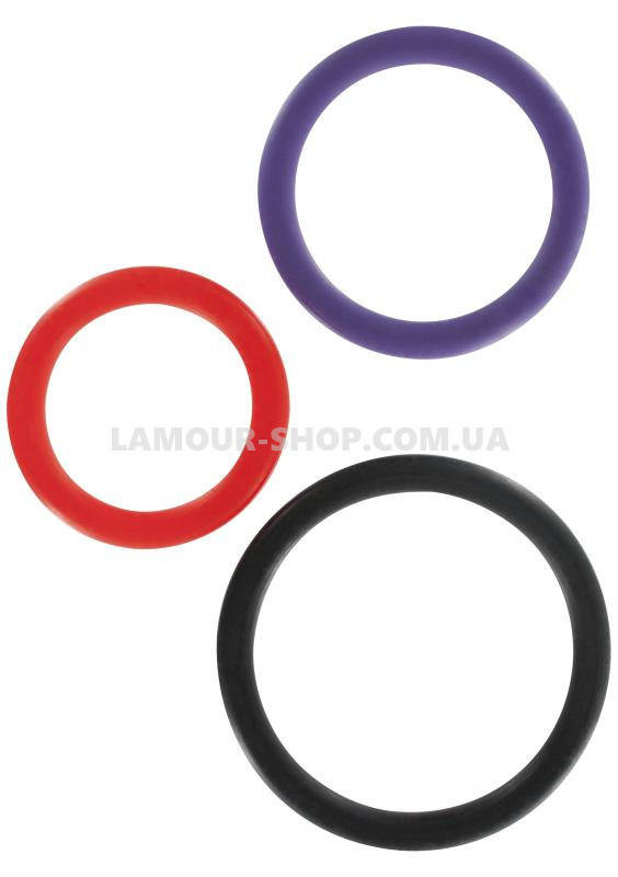 фото Ерекційні кільця Triple Rings Multicolor 3pcs