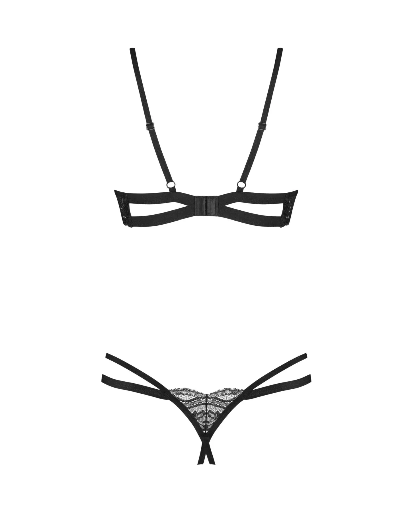 фото Комплект  Obsessive Nutris 2-pcs crotchless set M/L