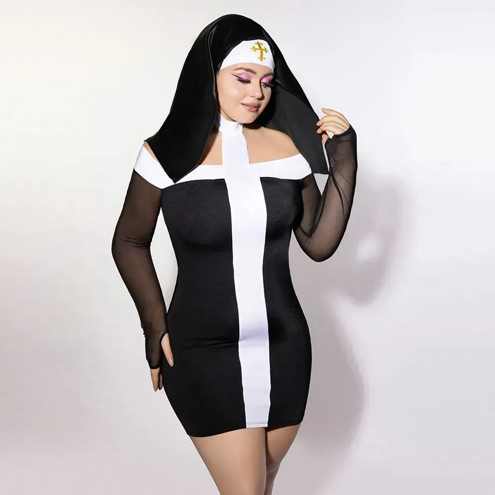 фото Еротичний костюм монашки  JSY Plus Size