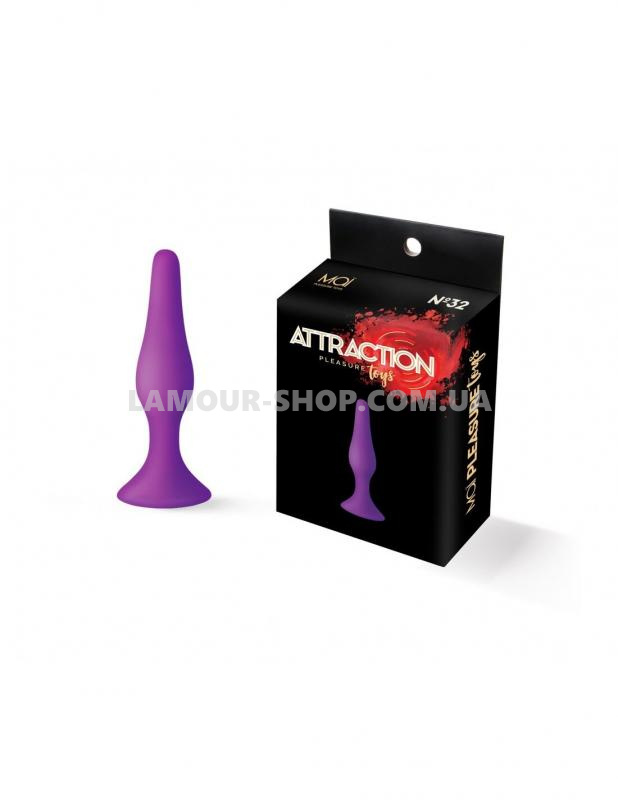 фото Анальная пробка на присоске MAI Attraction Toys №32 Purple, длина 10,5см