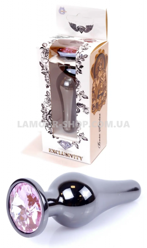 фото Анальна пробка Boss Series - Jewellery Dark Silver BUTT PLUG Rose