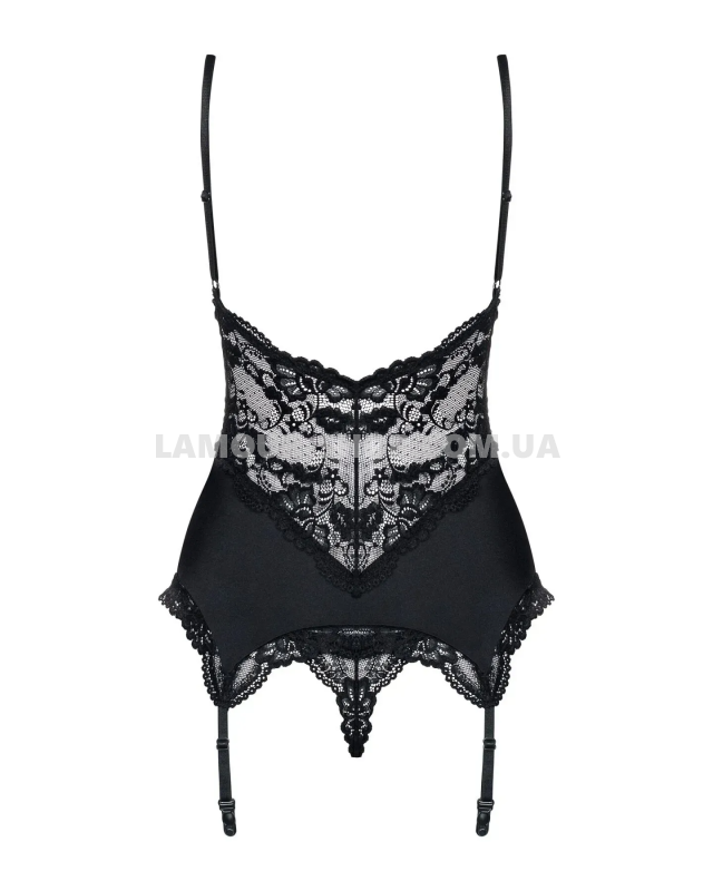 фото Корсет  Obsessive 810-COR-1 corset & thong black S/M