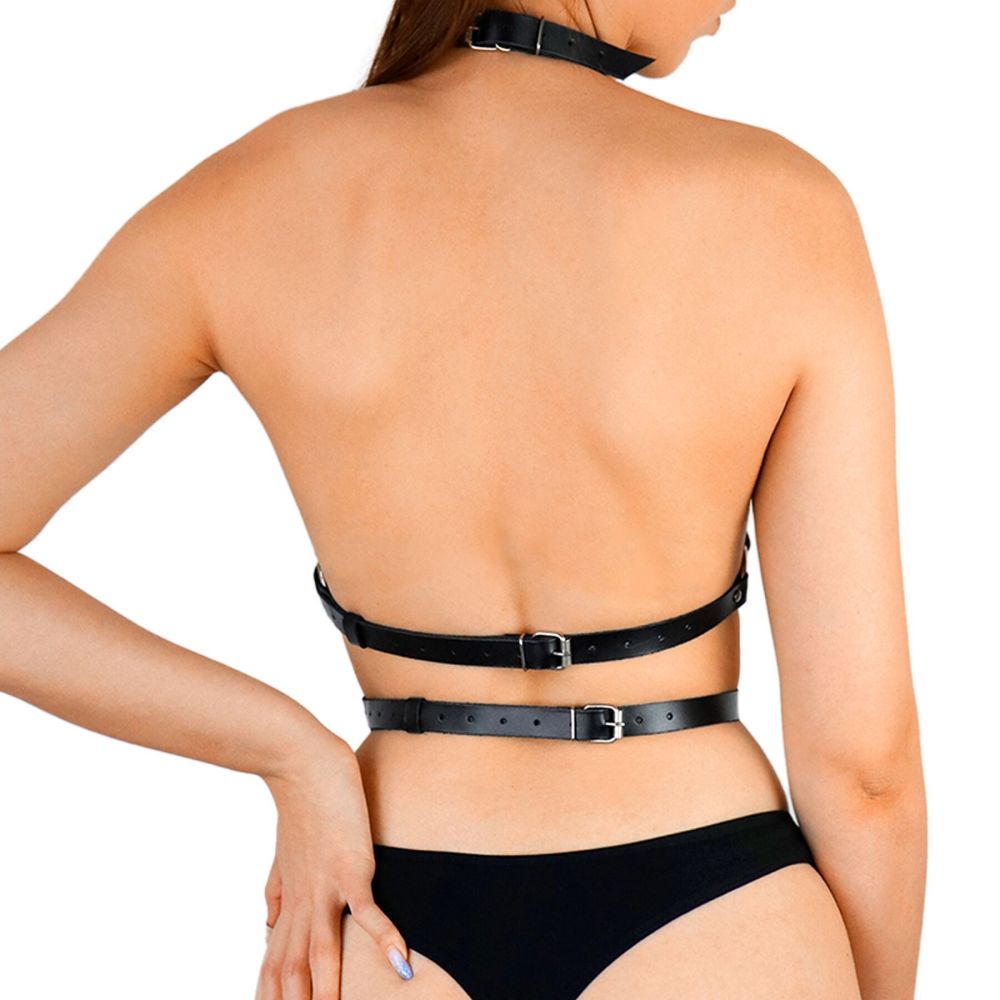 фото Портупея  Art of Sex - Mirra, натуральна шкіра, розмір XS-2XL, колір чорний