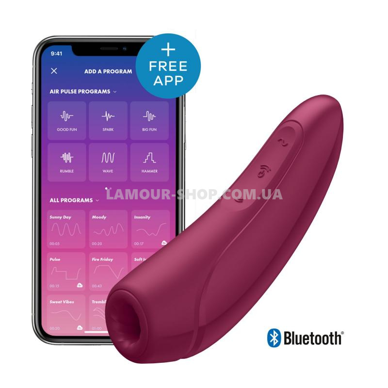 фото Вакуумний кліторальний стимулятор Satisfyer Curvy 1+ Rose Red