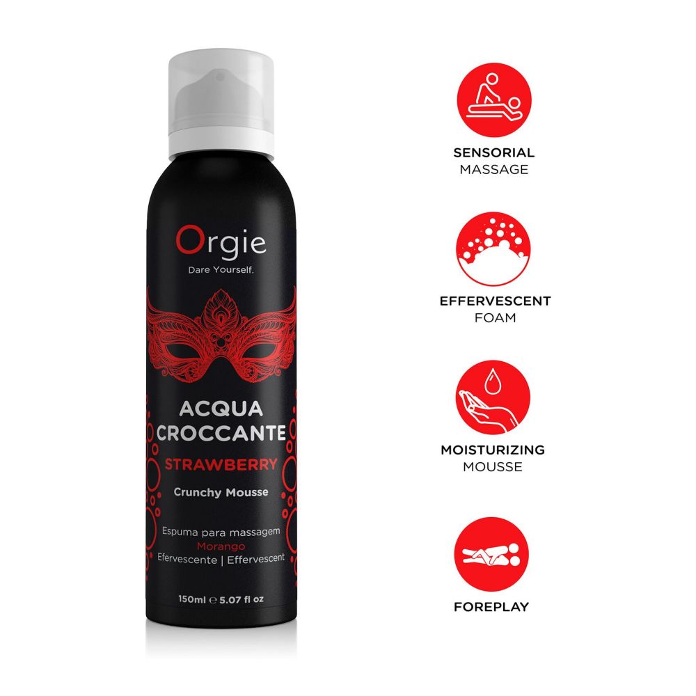 фото Масажна пінка Orgie – Acqua Croccante Strawberry (150 мл)