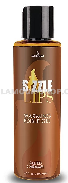 фото Зігріваючий масажний гель Sensuva - Sizzle Lips Salted Caramel (125 мл)
