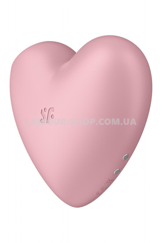 Satisfyer Вакуумний стимулятор-серце з вібрацією Satisfyer Cutie Heart Light Red фото фото Вакуумний стимулятор-серце з вібрацією Satisfyer Cutie Heart Light Red