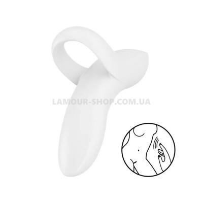 Вібратор на палець Satisfyer Bold Lover White, гнучкий