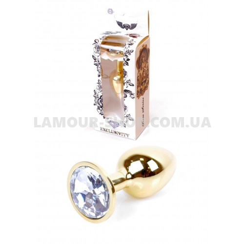 фото Анальна пробка Boss Series - Jewellery Gold PLUG Clear S