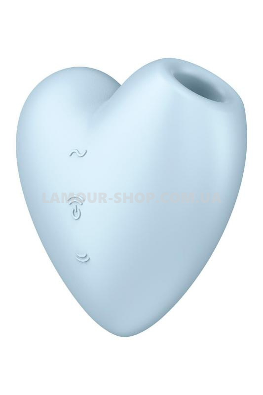 фото Вакуумний стимулятор-серце з вібрацією Satisfyer Cutie Heart Blue