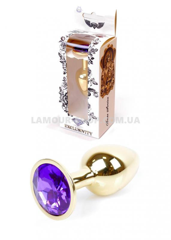 фото Анальна пробка Boss Series - Jewellery Gold PLUG Purple S