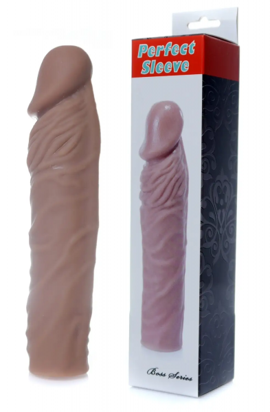 Насадка презерватив Boss Series-Perfect Sleeve Mulatto ( extends 4 cm )