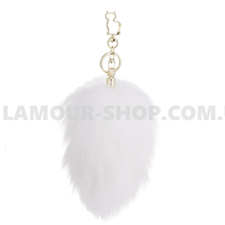 фото Анальна пробка  Кролячий хвіст LOCKINK SEVANDA White Bunny-Tail Anal Pear-sha