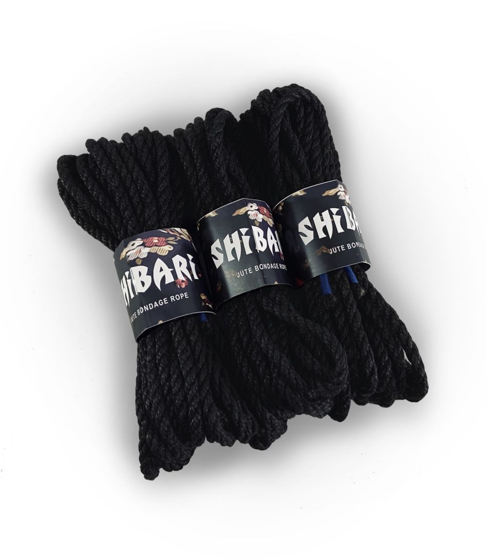 фото Джутова мотузка для шібарі Feral Feelings Shibari Rope, 8 м чорна