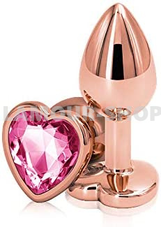 фото Анальна пробка Boss Series - Jewellery Gold Heart PLUG Rose S