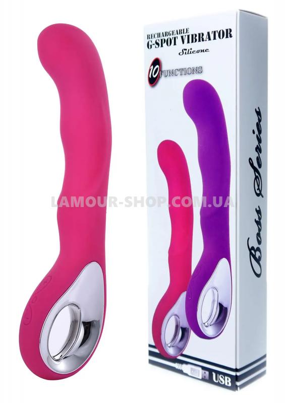 фото Вібромасажер для точки G Boss Series - Wibrator G-spot 10 функцій USB