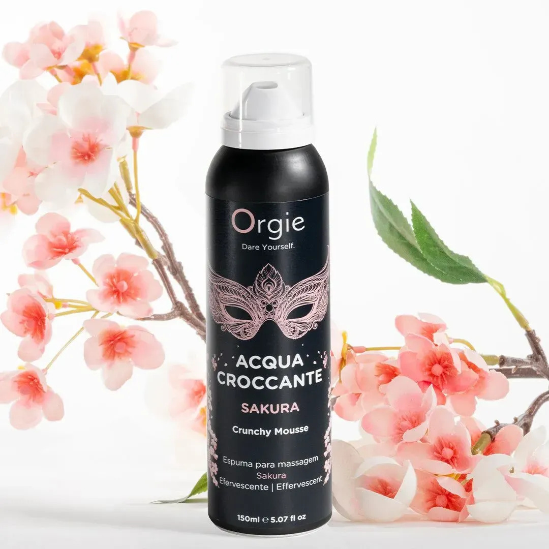 фото Масажна пінка  Orgie – Acqua Croccante Sakura (150 мл), ефект бульбашок
